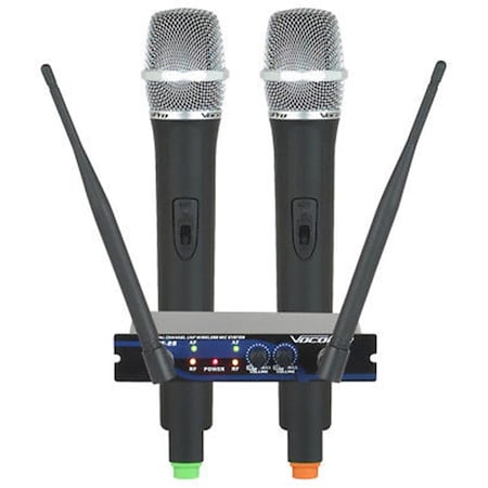 Plugit MN UHF-28-5 Dual Channel UHF Wireless Microphone System - Freq M 656.825 & N 685.960 PL3837948